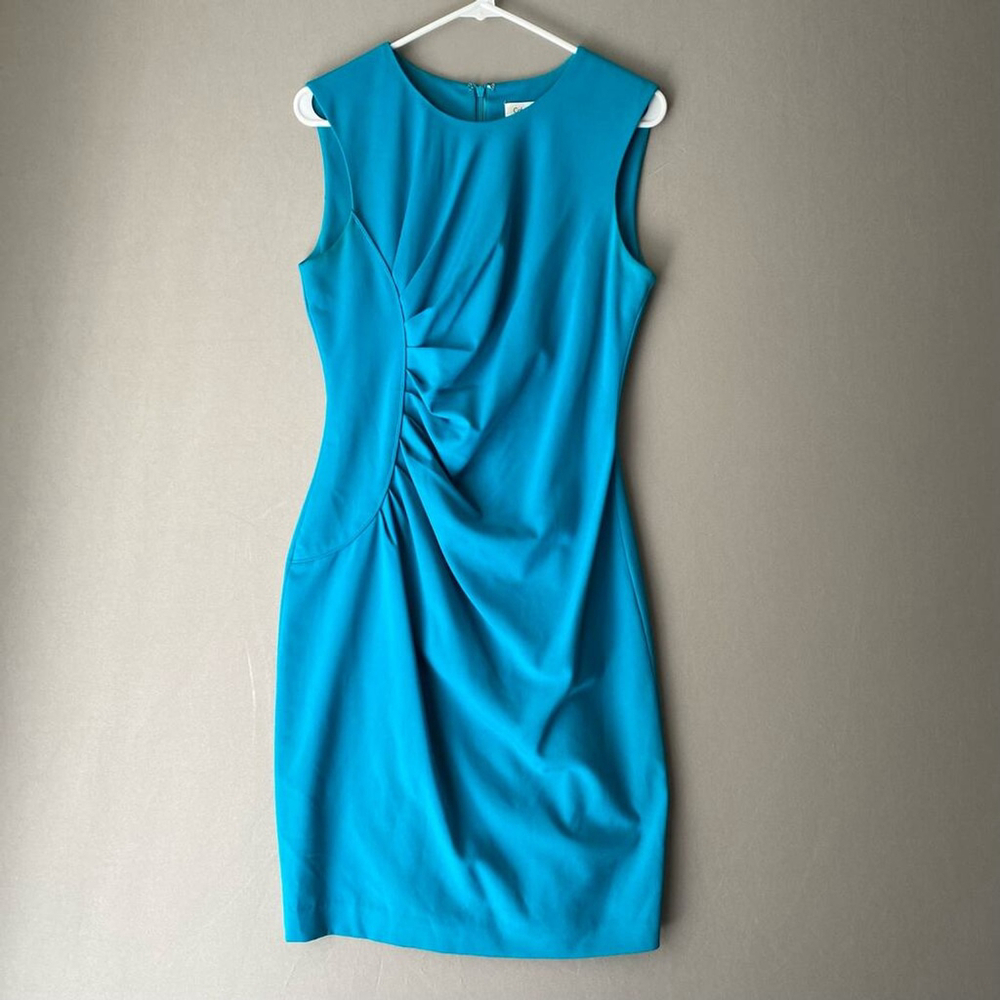 Calvin Klein sz M work career‎ ruched sheath dress